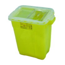 BD™ Large Sharps Collector, Slide Top, Yellow, Liquid Absorbing Pad, 34L