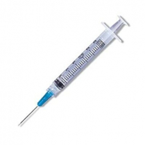 BD Luer-Lok™ 3mL Syringe with Needle, 25 G x 5/8" (Blue Hub)