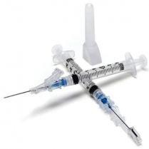 BD Slip Tip™ 1mL Syringe with BD SafetyGlide™ Safety Needle, 25G x 5/8", Blue Hub
