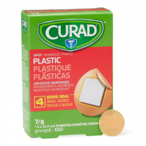CURAD® Plastic Adhesive Bandages, Spot - 7/8"
