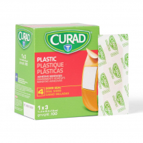 CURAD® Plastic Adhesive Bandages, Strip - 1" x 3"
