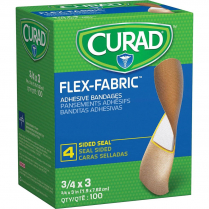 CURAD® Flex-Fabric™ Adhesive Bandages, ¾" x 3” - Strips