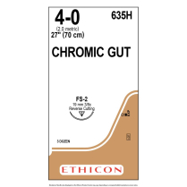 ETHICON® Chromic Gut Suture, 635H (4-0 w/FS-2 Needle)