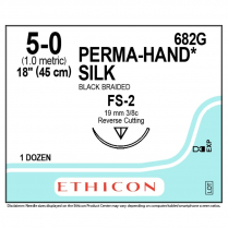 PERMAHAND® Silk Suture, 682G (5-0 w/FS-2 Needle)