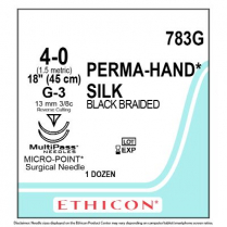 PERMAHAND® Silk Suture, 783G (4-0 w/G-3 Needle)