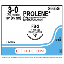 PROLENE® Polypropylene Suture 8665G (3-0 w/FS-2 Needle)