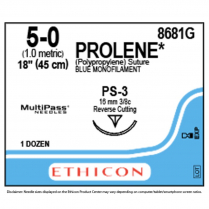 PROLENE® Polypropylene Suture 8681G (5-0 w/PS-3 Needle)