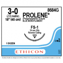PROLENE® Polypropylene Suture 8684G (3-0 w/FS-1 Needle)
