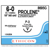 PROLENE® Polypropylene Suture 8695G (6-0 w/P-3 Needle)