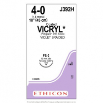COATED VICRYL® (polyglactin 910) Suture J392H (4-0 w/FS-2 Needle)