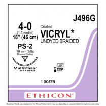 COATED VICRYL® (polyglactin 910) Suture J496G (4-0 w/PS-2 Needle)