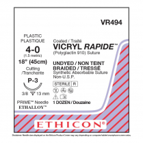 VICRYL RAPIDE™ (Polyglactin 910) Suture VR494 (4-0, 18", P-3 Needle)