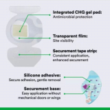 3M™ Tegaderm™ PICC/CVC Securement Device and CHG Dressing, 3.5" x 4.5"