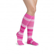 Sigvaris Microfiber Shades Women's Stockings, 15-20mmHg, Size A, Pink Stripe