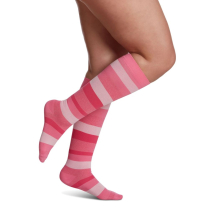 Sigvaris Microfiber Shades Women's Stockings, 15-20mmHg, Size B, Pink Stripe