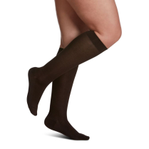 Sigvaris Sea Island Cotton Women's Stockings, 15-20mmHg, Size A, Brown