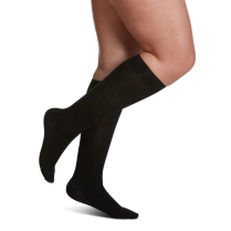 Sigvaris All-Season Merino Wool Women's Stockings, 15-20mmHg, Size B, Black