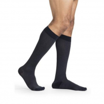 Sigvaris Microfiber Shades Men's Stockings, 15-20mmHg, Size A, Navy Heather