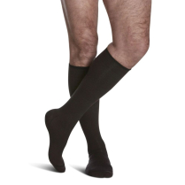 Sigvaris All-Season Merino Wool Men's Stockings, 15-20mmHg, Size B, Brown