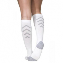 Sigvaris Athletic Recovery Socks, 15-20mmHg, M, White