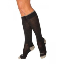 Sigvaris Merino Outdoor Socks, 15-20mmHg, XL, Charcoal