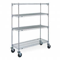 Metro® Super Adjustable Stem Caster Cart, 4 Shelves, 24" x 48" - Request Quote for Pricing