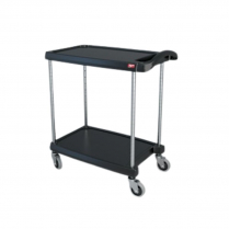 Metro® myCart Series Utility Cart, 16" x 27", 2 Shelves, Black - Request Quote for Pricing