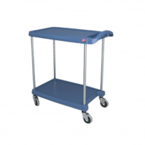 Metro® myCart Series Utility Cart, 16" x 27", 2 Shelves, Blue w/Microban - Request Quote for Pricing