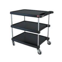 Metro® myCart Series Utility Cart, 20" x 30", 3 Shelves, Black - Request Quote for Pricing