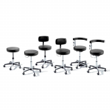 Ritter® 275 Manual Screw Adjust Stool w/Backrest, Soothing Blue - Request Quote for Pricing