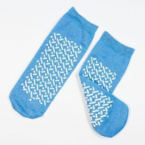 Dynarex® Non-Skid Double Sided Slipper Socks, Large (Sky Blue)
