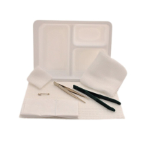 Dressing Tray w/Gauze, Instruments & Towel, Lidded