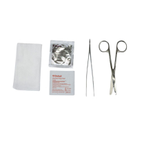 Suture Removal Tray w/Littauer Scissors, Forceps, Prep Pads & Gauze