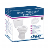 Drive® Raised Toilet Seat w/Lid, 4"