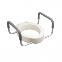Drive® Premium Raised Toilet Seat w/Removable Arms, Elongated Seat