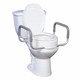 Drive® Premium Raised Toilet Seat w/Removable Arms, Elongated Seat