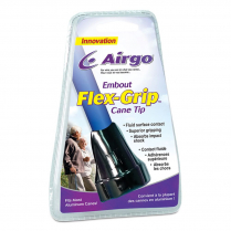 Drive® Airgo Flex-Grip Cane Tip, 3-sided, Black