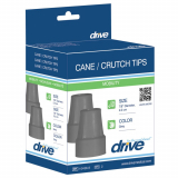 Drive® Crutch Tips, 7/8" Diameter, Gray