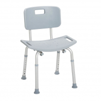Drive® Deluxe Aluminum Bath Chair w/Back, Gray
