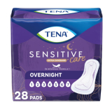 TENA® Sensitive Care Overnight Pads,  Extra Coverage