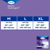 TENA® Overnight Super Protective Underwear, M (fits waist sizes 86-112cm)