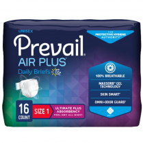 Prevail Air Plus™ Stretchable Briefs, Size 1 (26" - 48") - White