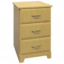 Amico Oliver Bedside Cabinet, 3 Drawers, Hardrock Maple