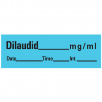 Dilaudid Label, Blue, 1-1/2" x 1/2"
