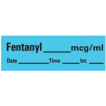 Fentanyl Label, Blue, 1-1/2" x 1/2"