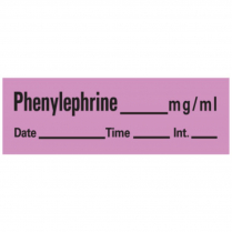 Phenylephrine Label, Violet, 1-1/2" x 1/2"