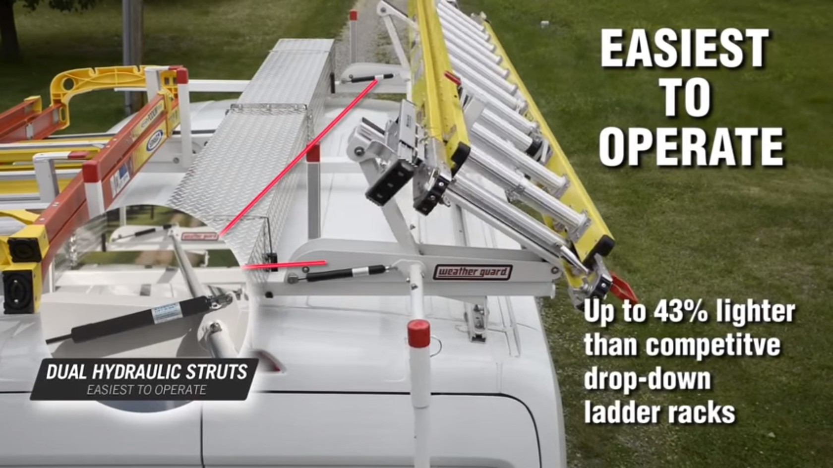 Weather Guard EZGLIDE2™ Drop-Down Ladder Rack