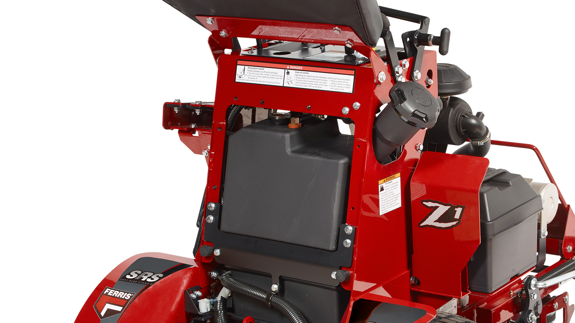 Ferris SRS™ Z1 Soft Ride Stand-On Mowers - Generous Fuel Capacity