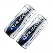 UL18500SL-2P   18500 3.2V LiFePO4 100mAh Rechargeable Battery for Solar Light UltraLast (Pkg of 2)