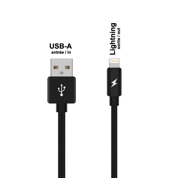 CLEC-DC501I   Câble de charge USB-A / Lightning pour Apple 1m